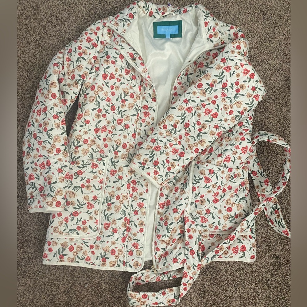 Floral Jacket with Belt
